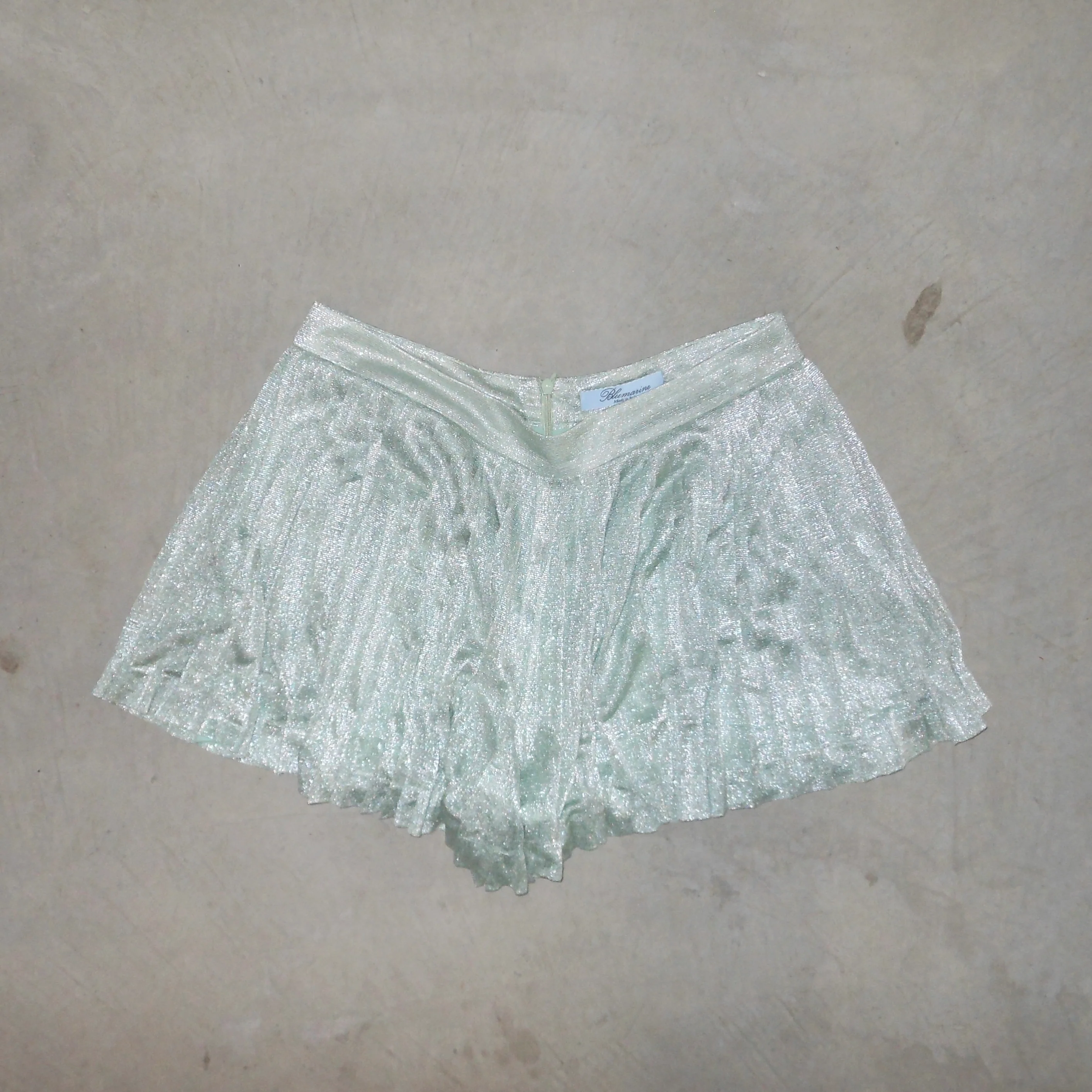Blumarine Shimmer Pleated Shorts - Image 3