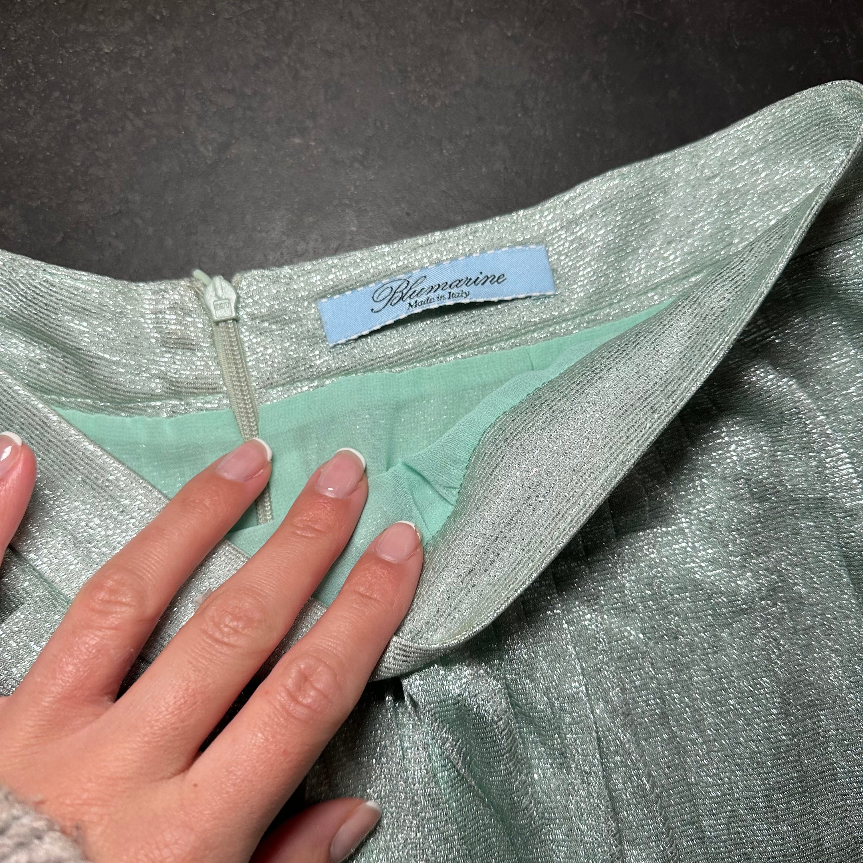 Blumarine Shimmer Pleated Shorts - Image 5