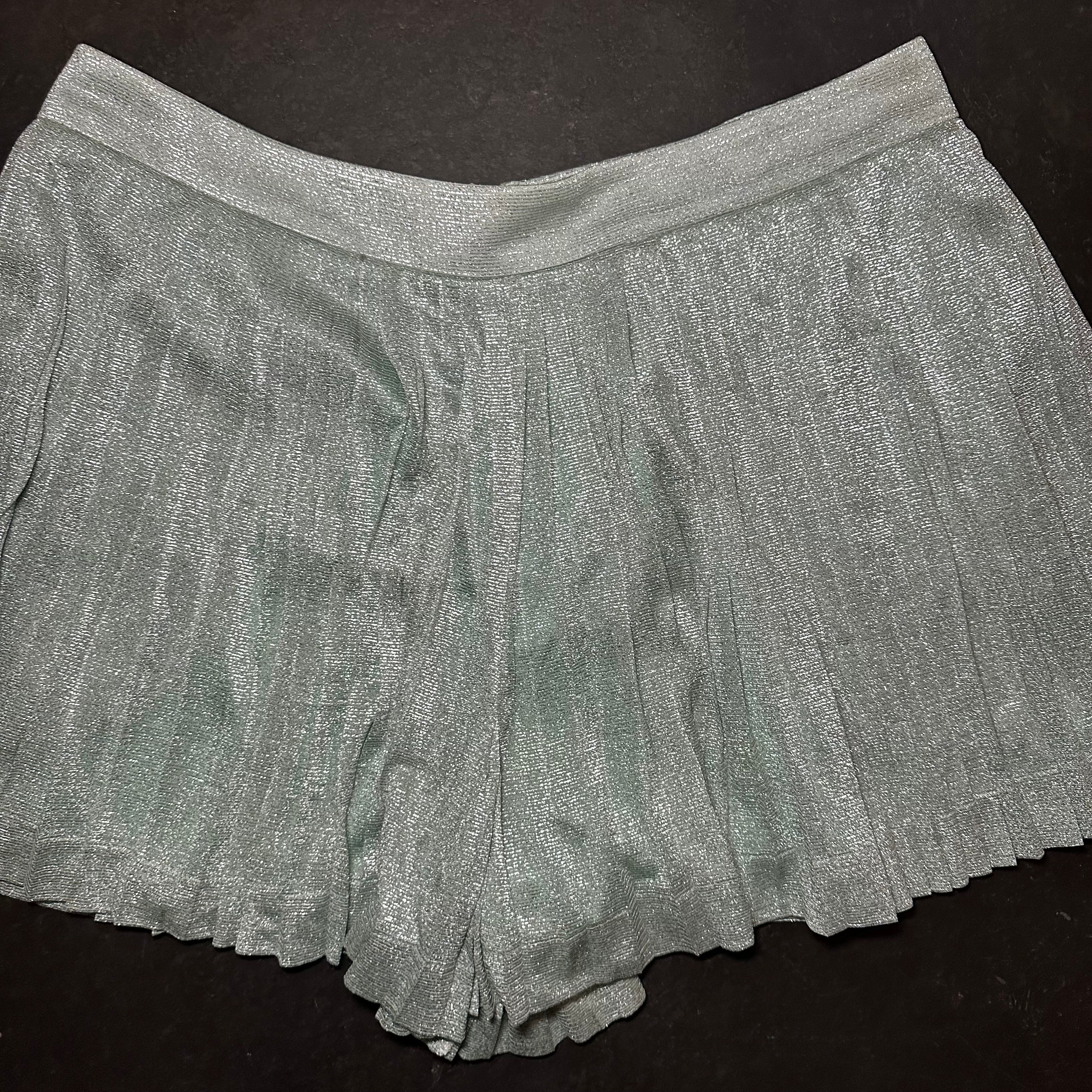 Blumarine Shimmer Pleated Shorts - Image 6
