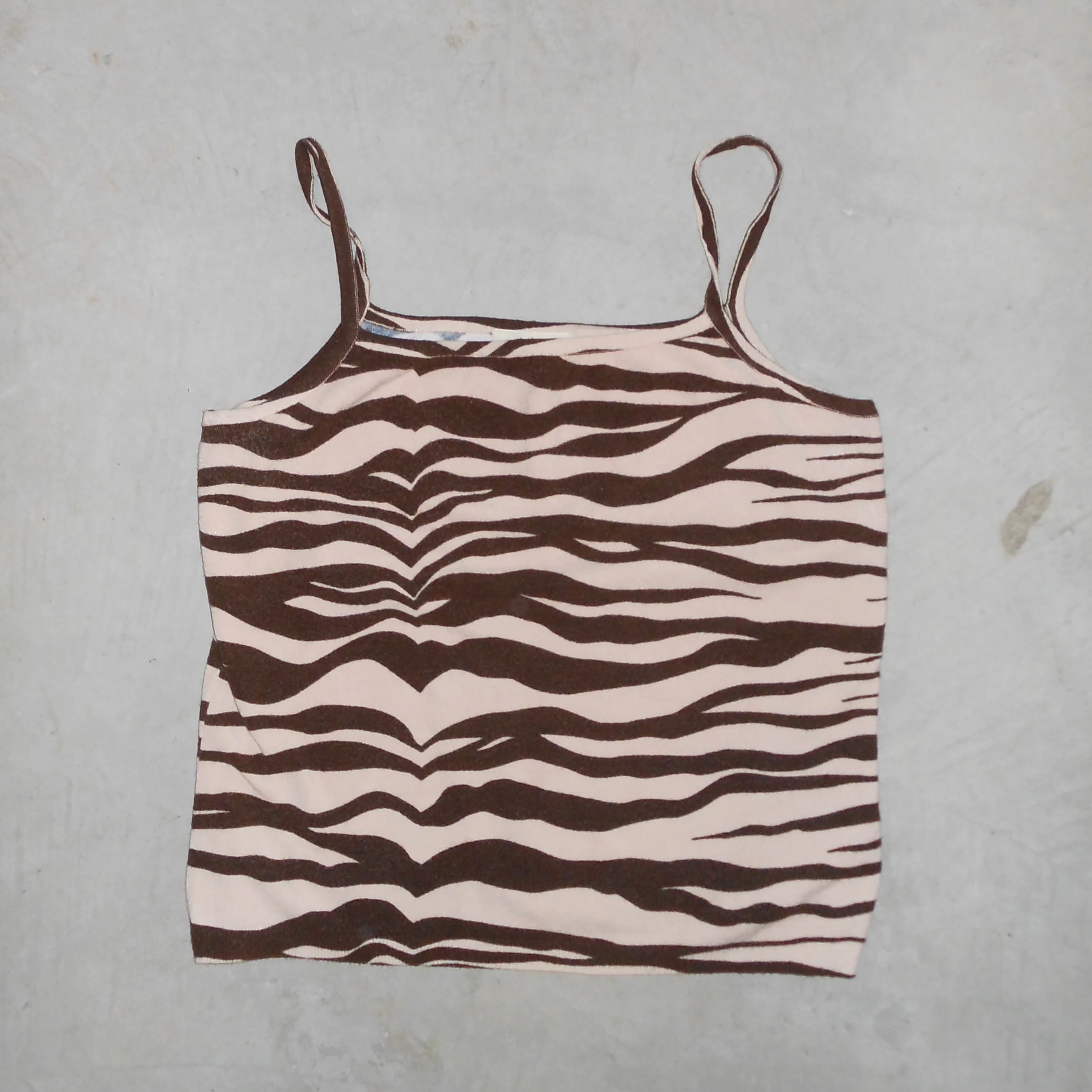 Blumarine SS2000 Brown Zebra Knit Tank - Image 3