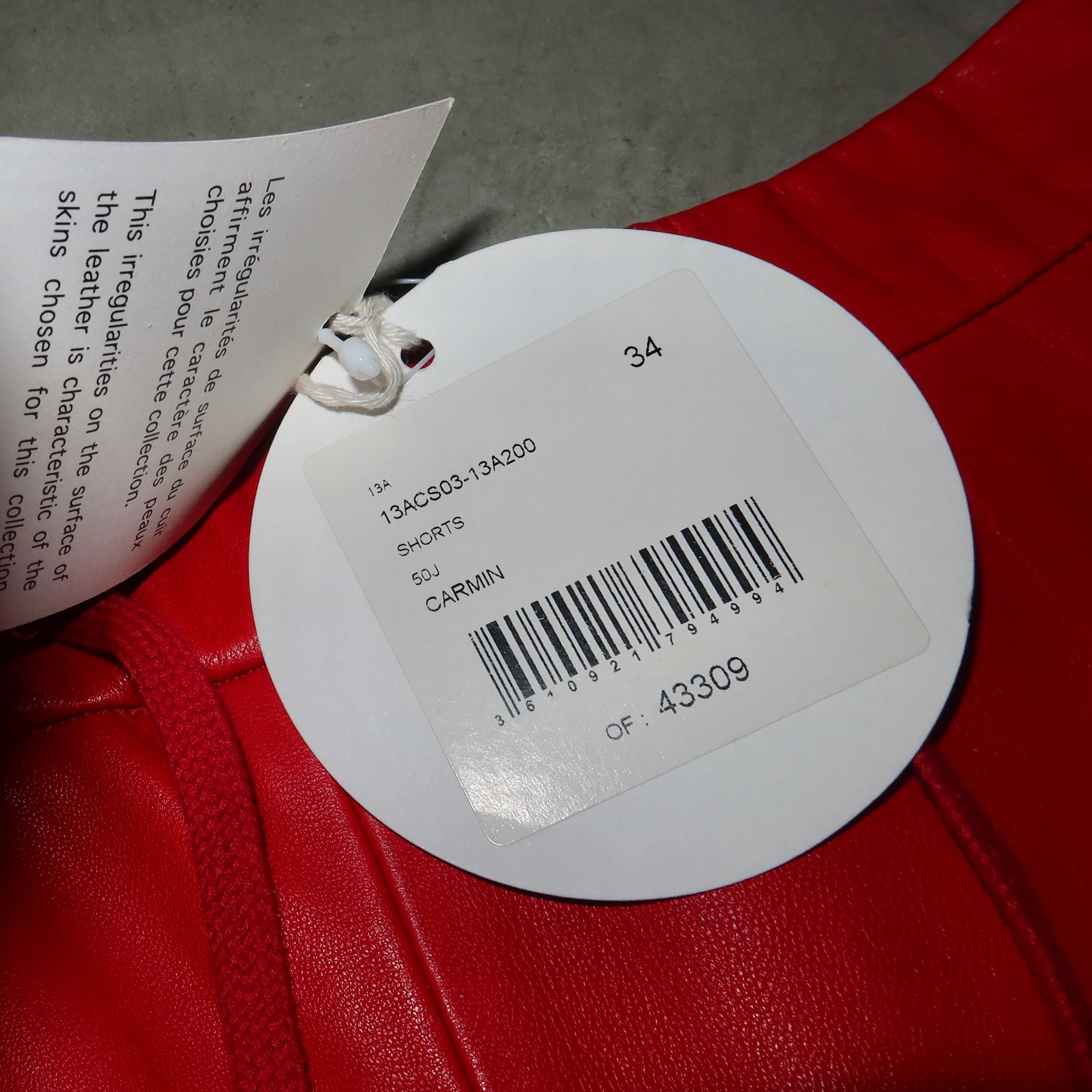 Chloé 2013 Red Leather Shorts (BNWT) - Image 6