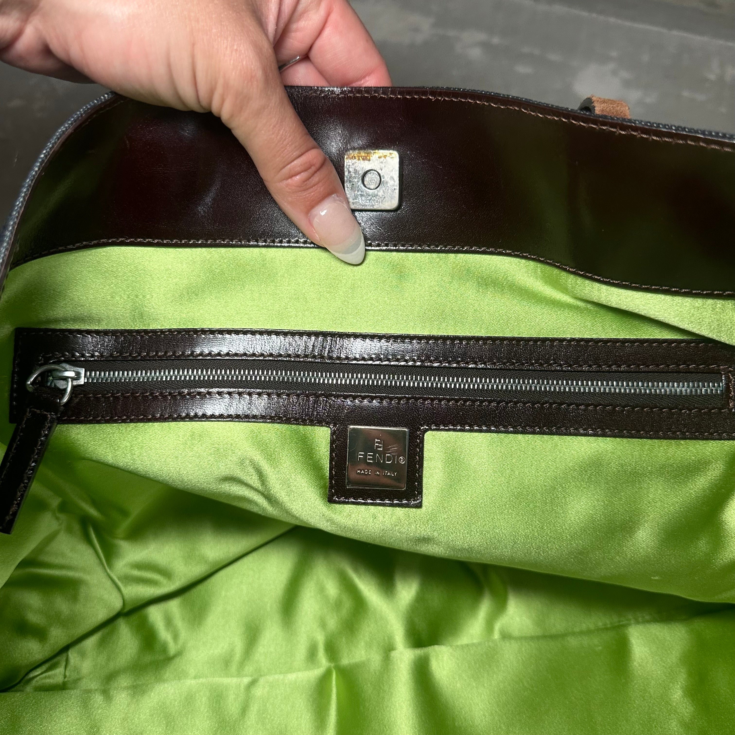 Fendi by Karl Lagerfeld Floral Denim Tote - Image 10