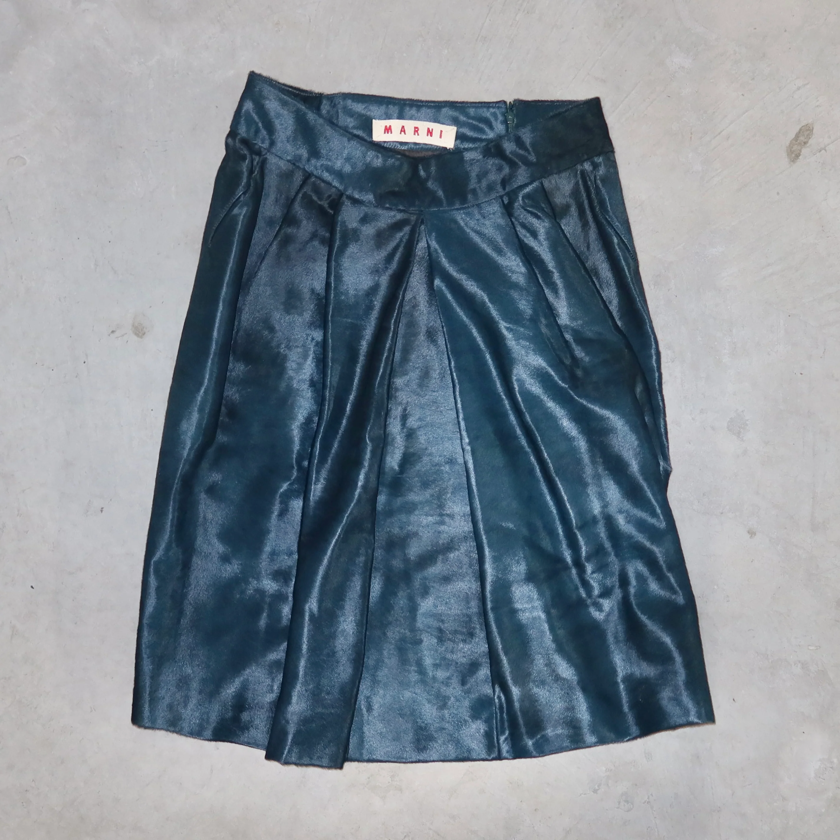 Marni Blue Cowhide Skirt - Image 5