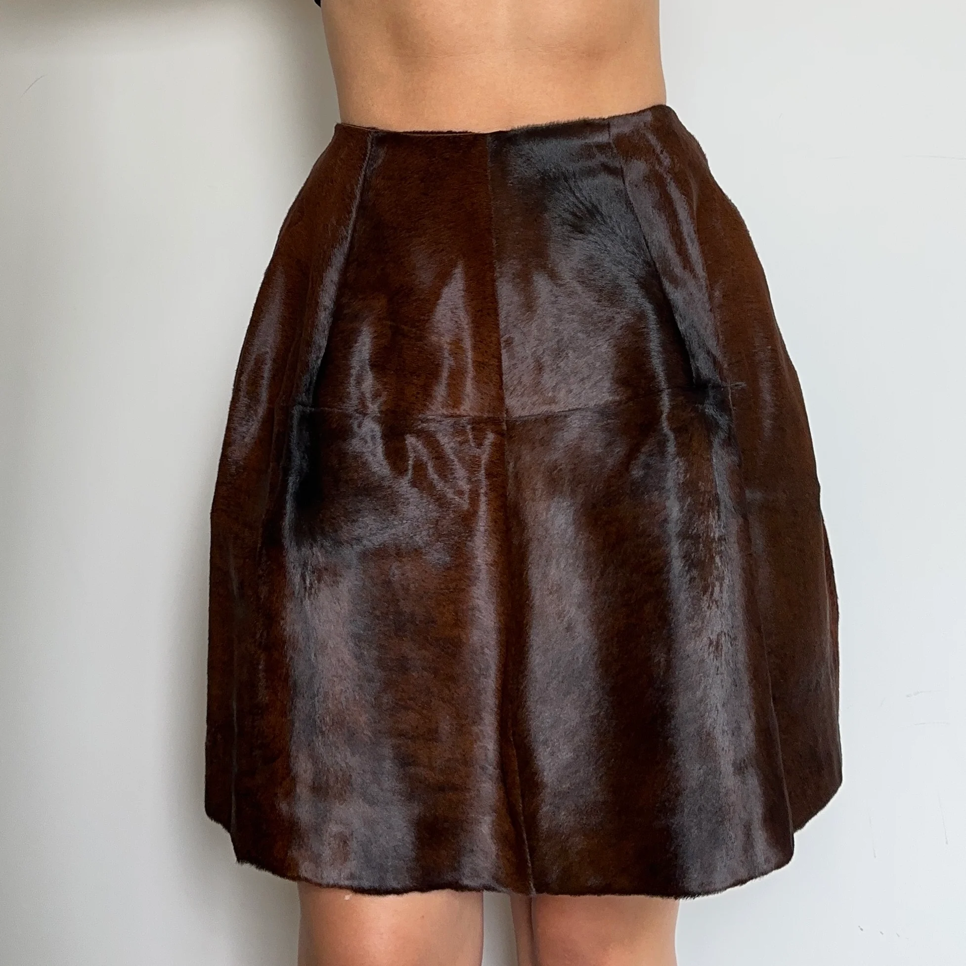 Marni Brown Cowhide Skirt - Image 12