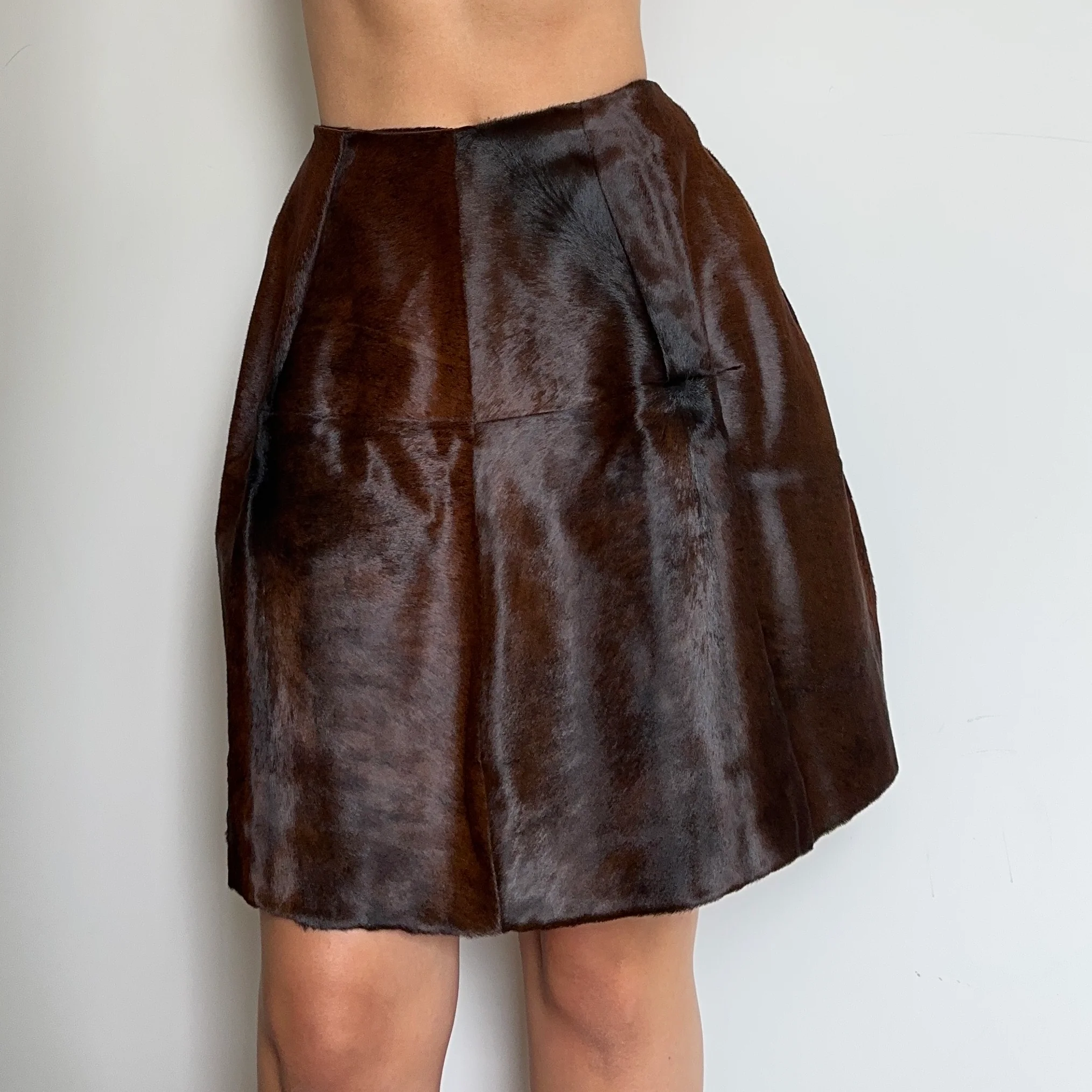 Marni Brown Cowhide Skirt - Image 14