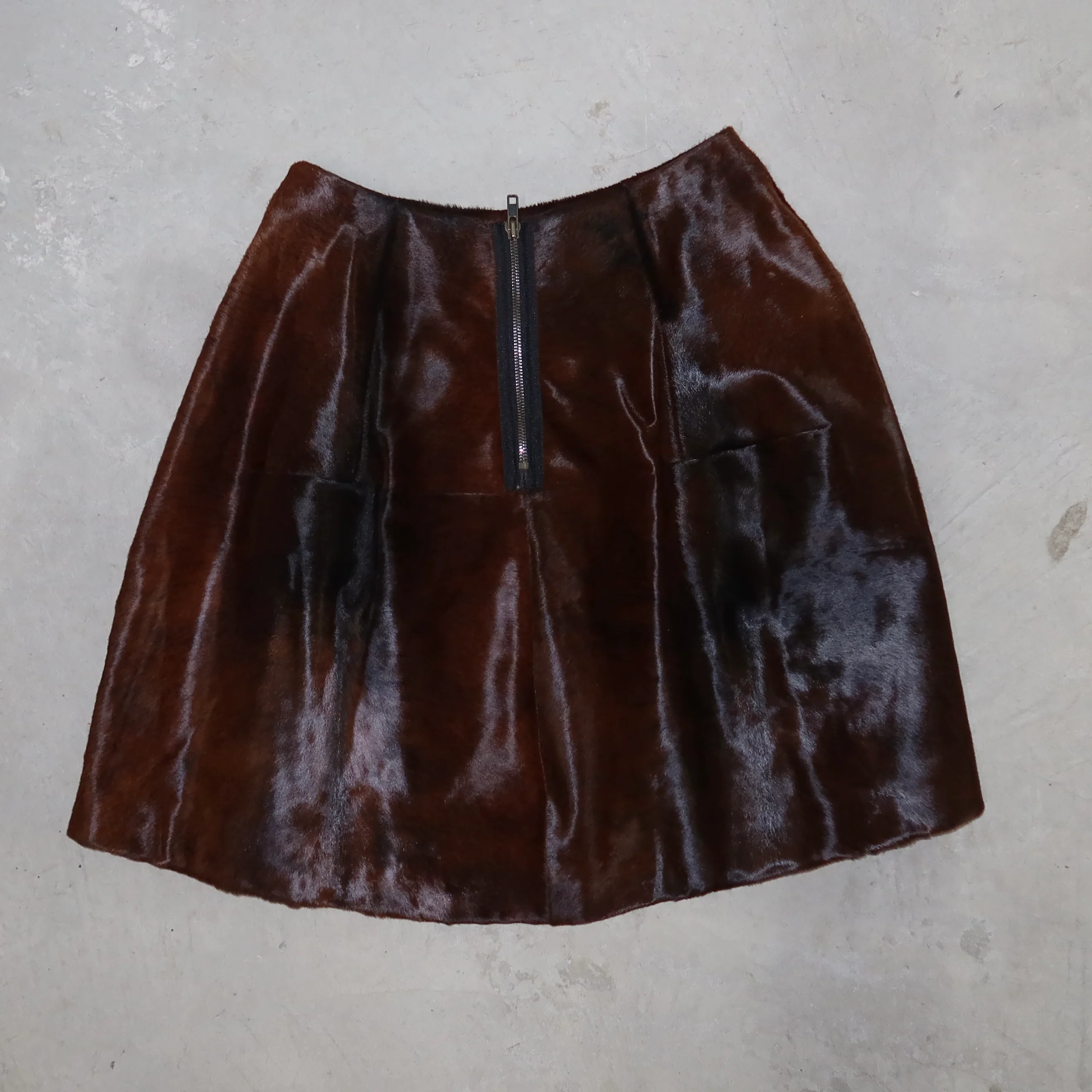 Marni Brown Cowhide Skirt - Image 6