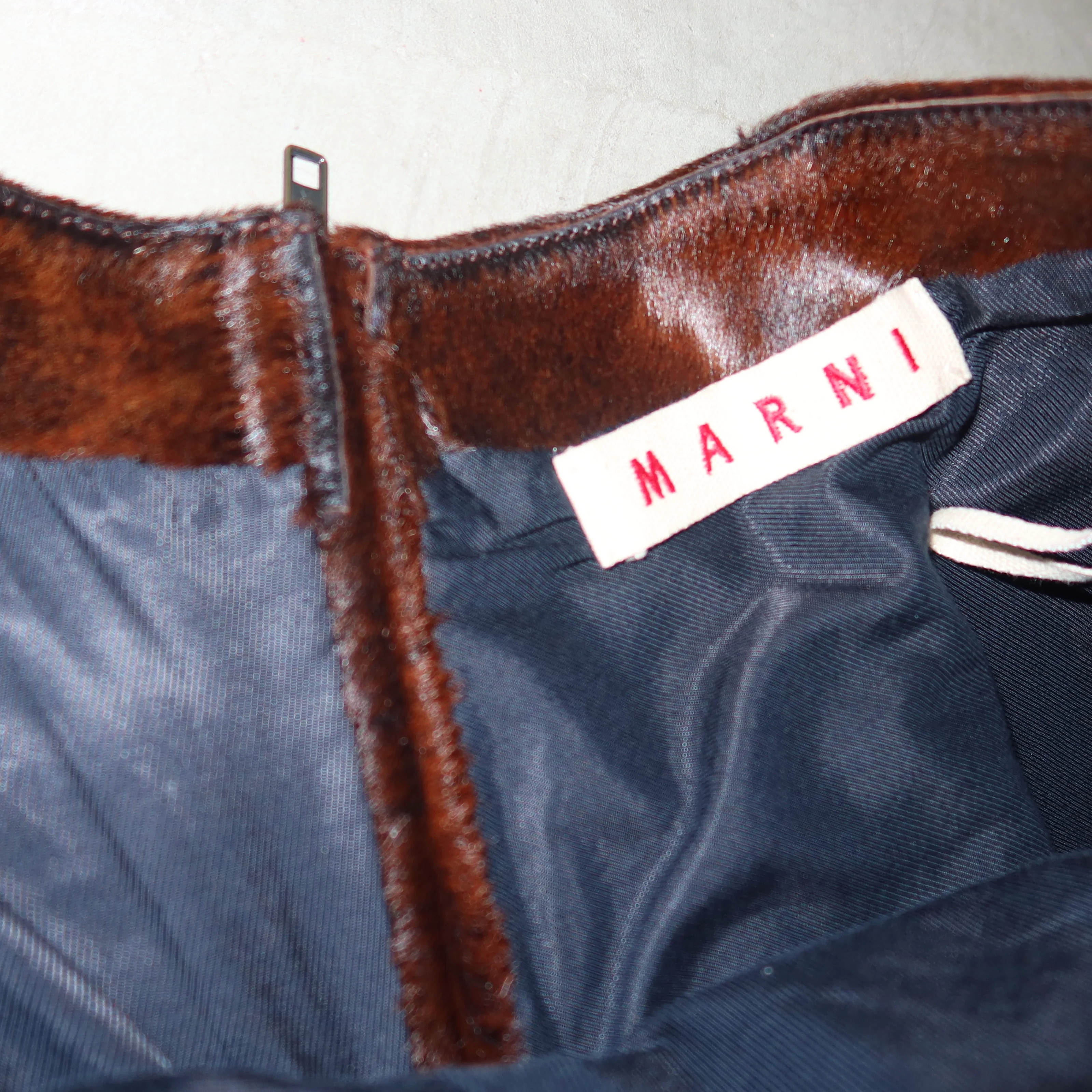 Marni Brown Cowhide Skirt - Image 8