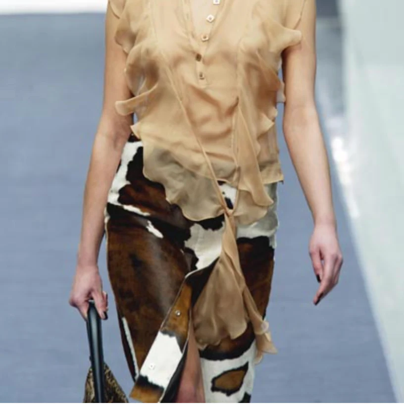 Salvatore Ferragamo AW2004 Cowhide Skirt - Image 3